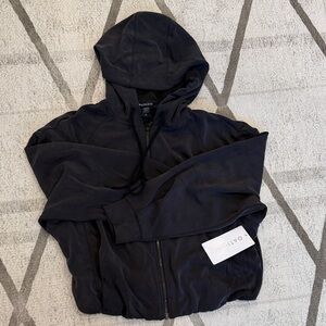 NWT Athleta seasoft bubble hem full zip hoodie size M